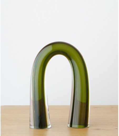 Set 2 piezas decorativas vidrio breo verde y ámbar - VP Interiorismo
