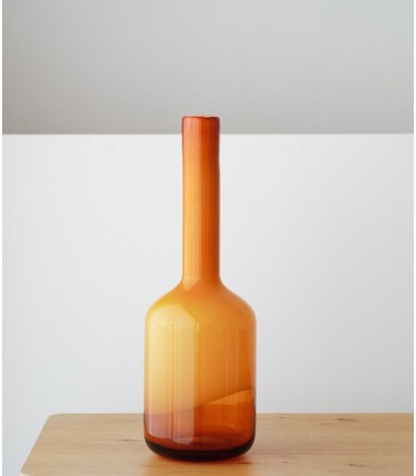 Botella decorativa Xela ámbar - VP Interiorismo
