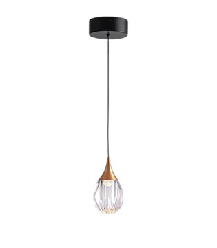 Lámpara colgante Corina 1L negro cobre - Schuller