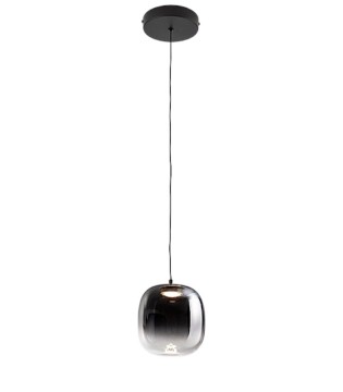 Lampara colgante de techo Onice 1L negro-smoke - Schuller
