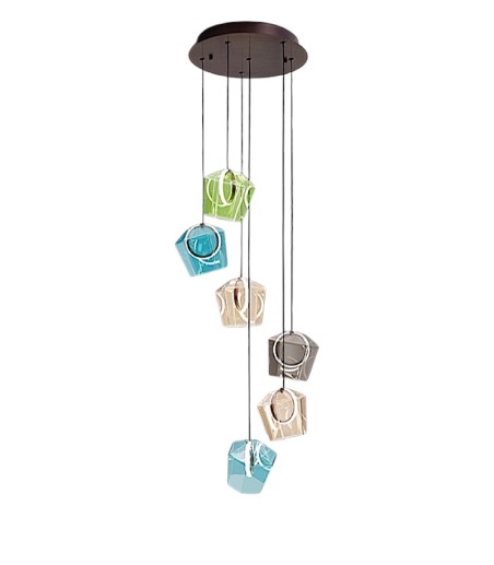 Lámpara de techo colgante Ingrid 6L colores - Schuller