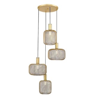 Lámpara de techo colgante Osiris 4L oro - Schuller