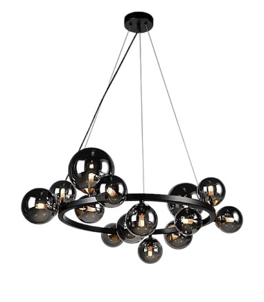 Lámpara de techo colgante Astros 14L negro - Schuller