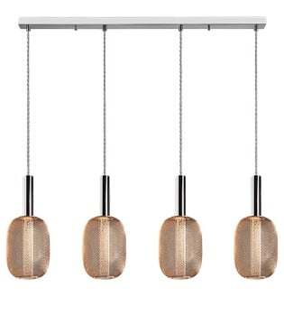 Lámpara de techo lineal Micrón 4L cromo/oro - Schuller