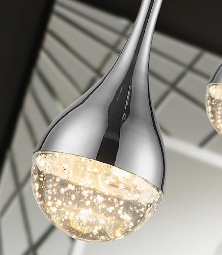 Detalle Lampara colgante Elie 1L cromo D10 - Schuller