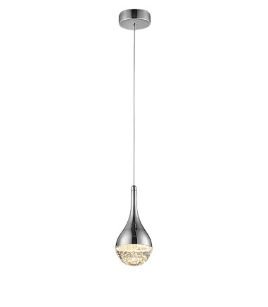 Lampara colgante Elie 1L cromo D10 - Schuller