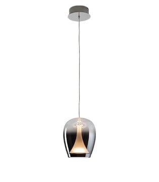 Lámpara colgante Suspiro 1L cromo smoky D18 - Schuller