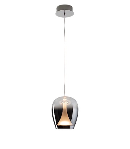 Lámpara colgante Suspiro 1L cromo smoky D18 - Schuller