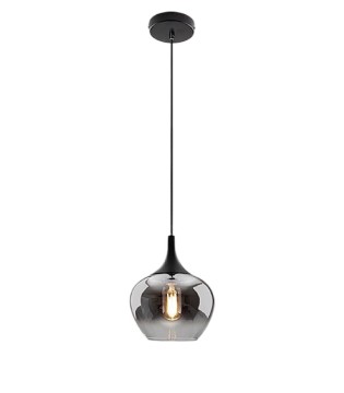 Lámpara colgante Opaz 1L negro smoke D19 - Schuller