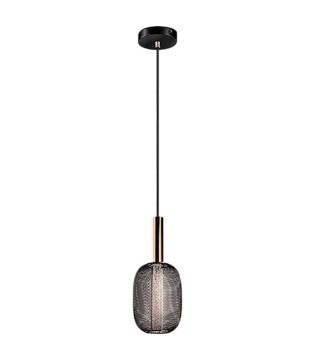 Lámpara colgante Micrón 1L oro/negro - Schuller
