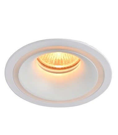 Aro foco empotrable ONEO redondo blanco GU10 Iluminado