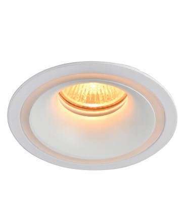 Aro foco empotrable ONEO redondo blanco GU10 Iluminado