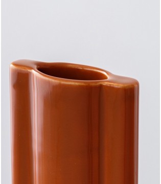 Jarrón decorativo cerámica Dara terracota brillo - VP Interiorismo 2