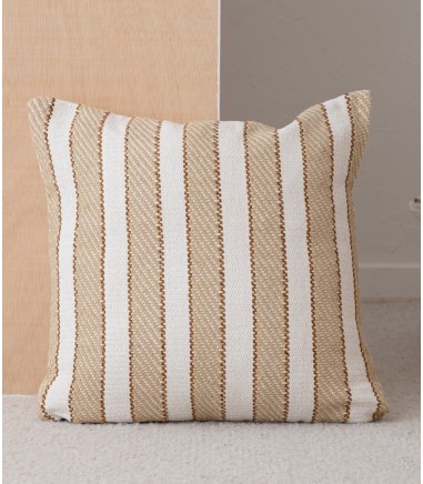 Cojín de algodón Anxa blanco beige N2 - VP Interiorismo