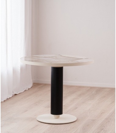 Mesa comedor-café redonda cerámico - VP Interiorismo