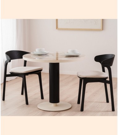 Mesa comedor-café redonda cerámico - VP Interiorismo