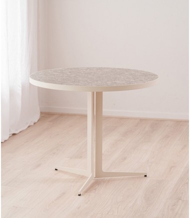 Mesa comedor-café redonda metal S1 - VP Interiorismo