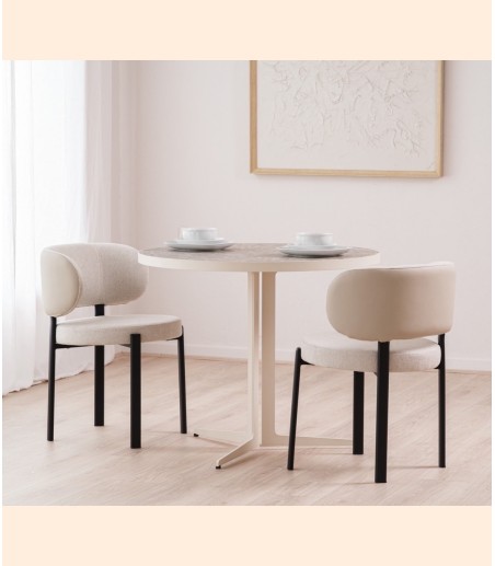 Mesa comedor-café redonda metal S1 - VP Interiorismo