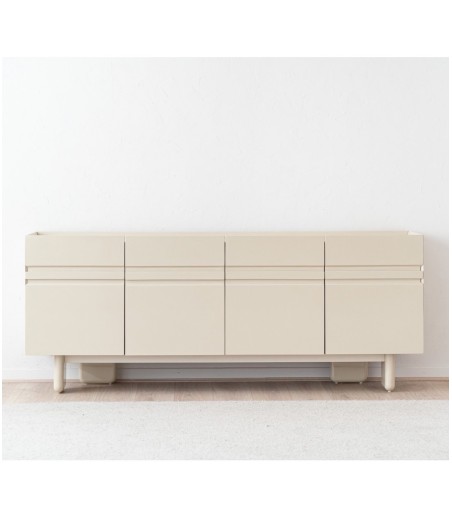 Aparador Eo cerámico y beige brillo - VP Interiorismo