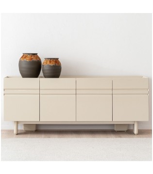 Aparador Eo cerámico y beige brillo - VP Interiorismo 2