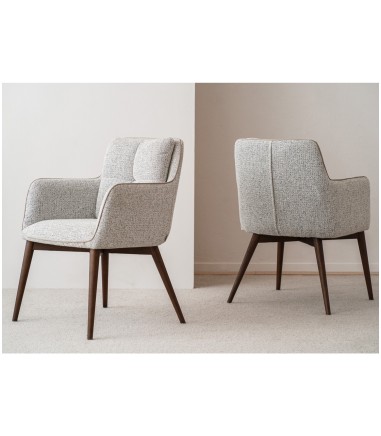 Set 2 sillas Oliver tono gris nogal - VP Interiorismo