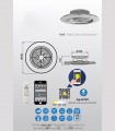 Características técnicas: Ventilador de techo Alisio Mantra gris DC con Mando 6706