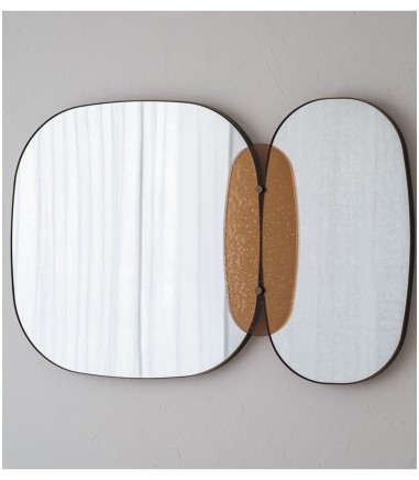 Espejo de pared con vidrio ámbar - VP Interiorismo