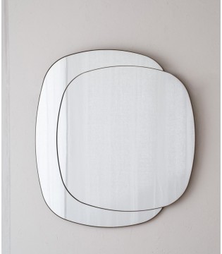 Espejo de pared marco metal paralelo - VP Interiorismo