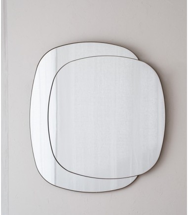 Espejo de pared marco metal paralelo - VP Interiorismo