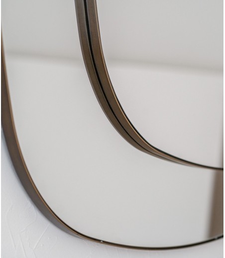 Espejo de pared marco metal paralelo - VP Interiorismo