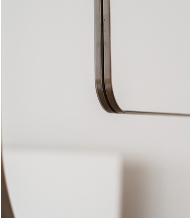 Espejo de pared cuadrado doble metal - VP Interiorismo