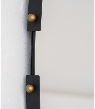 Espejo decorativo de pared metal negro - VP Interiorismo 2
