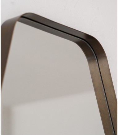 Espejo de pared facetado metal - VP Interiorismo
