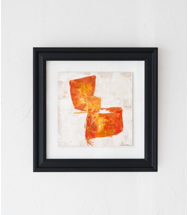 Cuadro abstracto naranja - VP Interiorismo