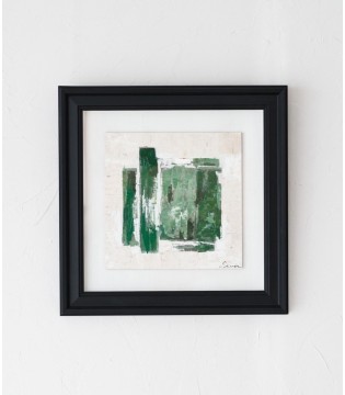 Cuadro abstracto verde - VP Interiorismo