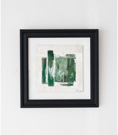 Cuadro abstracto verde - VP Interiorismo