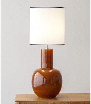 Lámpara de mesa Nela cerámica amarillo dorado - VP Interiorismo