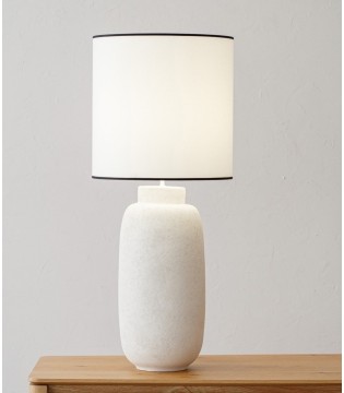 Lámpara de mesa Cerámica Baia blanco textura - VP Interiorismo