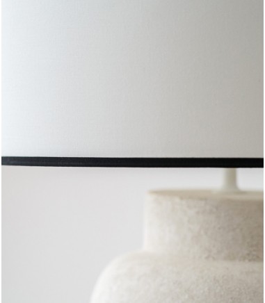 Lámpara de mesa Cerámica Baia blanco textura - VP Interiorismo