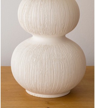 Lámpara de mesa Sera cerámica blanco textura pequeño - VP Interiorismo 2