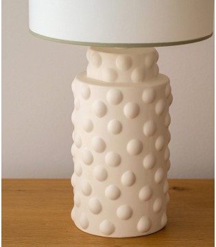 Lámpara de mesa Noela cerámica blanco mate - VP Interiorismo 2