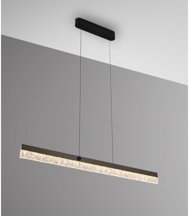 Lámpara de techo colgante Ixias gris negro - Schuller