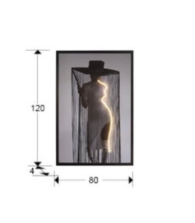 Cuadro Diva con luz led 80x120cm  - Schuller
