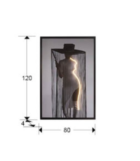 Cuadro Diva con luz led 80x120cm  - Schuller