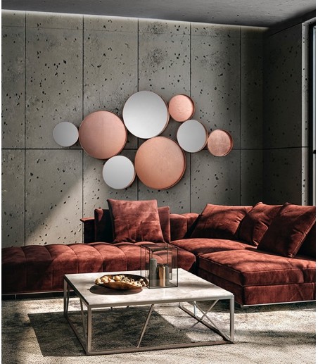 Espejo Malmo oro rosa 165x90cm - Schuller