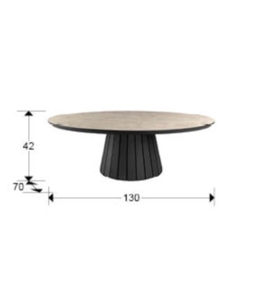 Mesa centro Koria piedra negro - Schuller