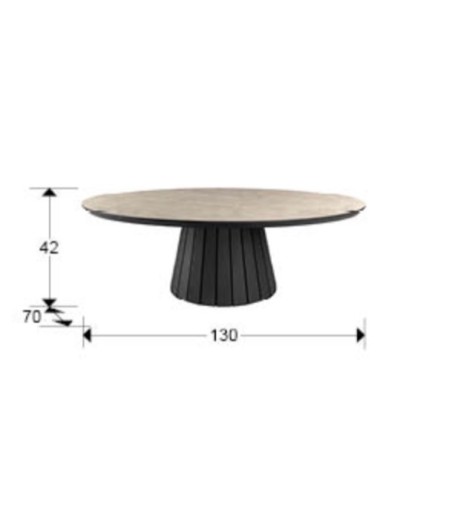 Mesa centro Koria piedra negro - Schuller
