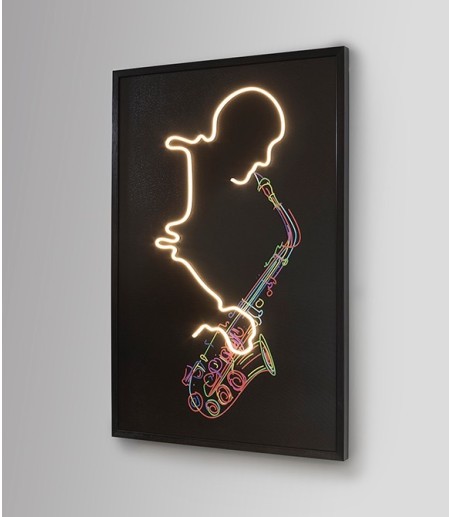 Cuadro con luz LED Saxofón 80x120 cm  - Schuller