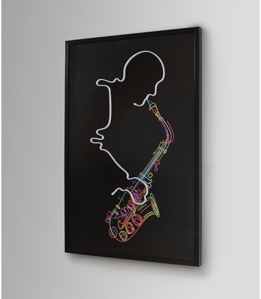 Cuadro con luz LED Saxofón 80x120 cm  - Schuller