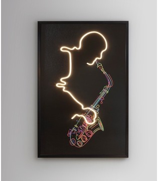 Cuadro con luz LED Saxofón 80x120 cm  - Schuller